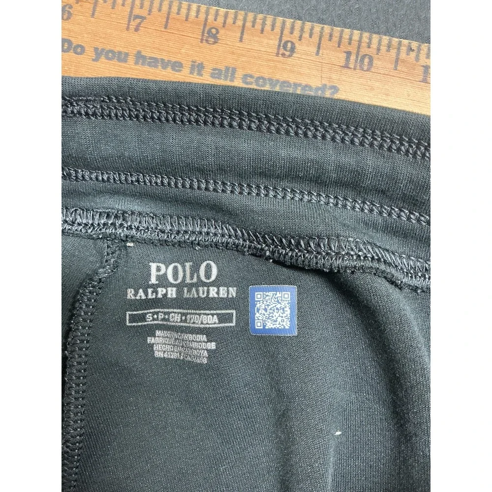 Polo Ralph Lauren Pants Mens S Black Jogger Fleece Slim Cotton Polyester